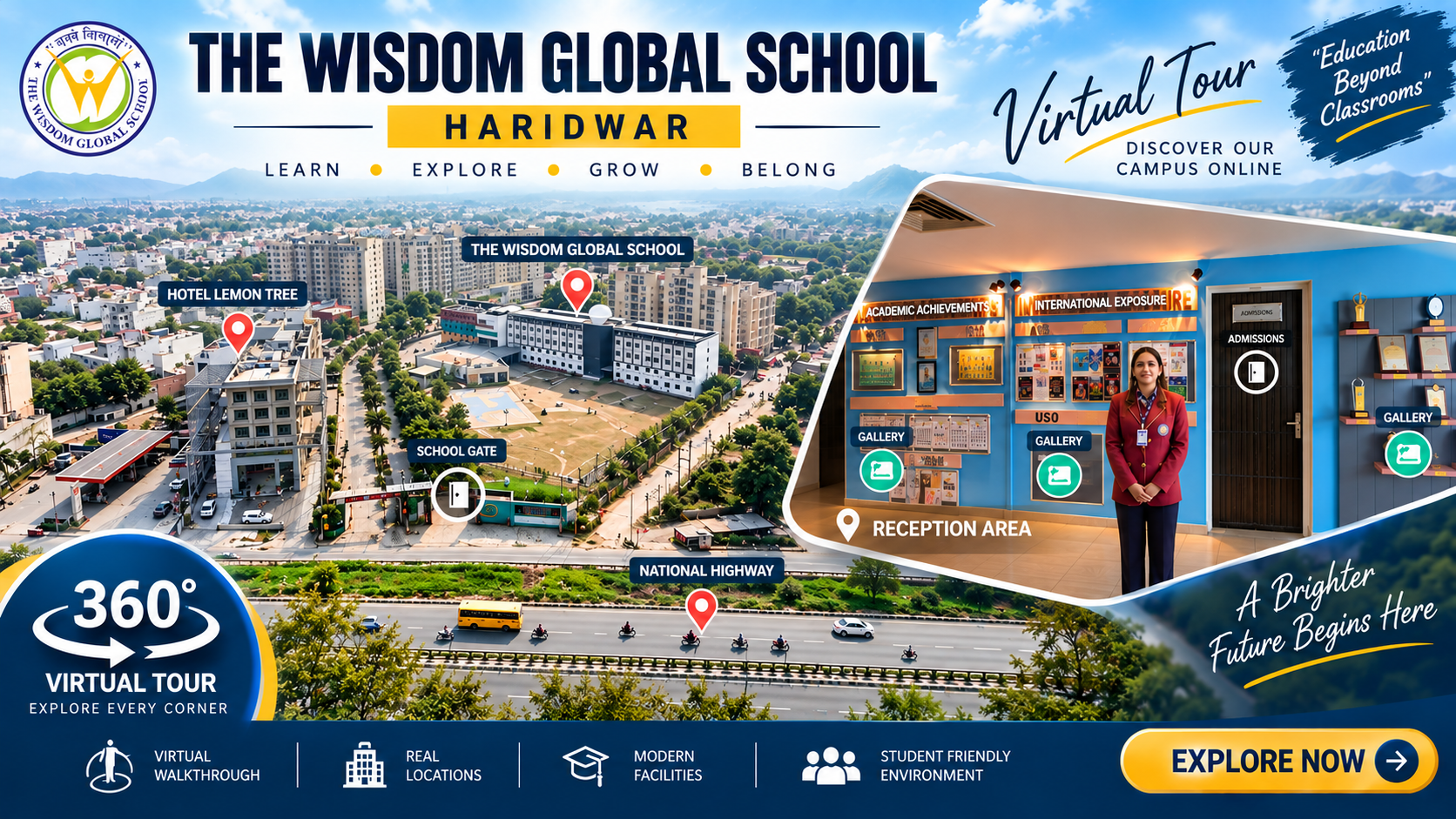 The Wisdom Global Public School Virtual Tour Thumbnail Image
